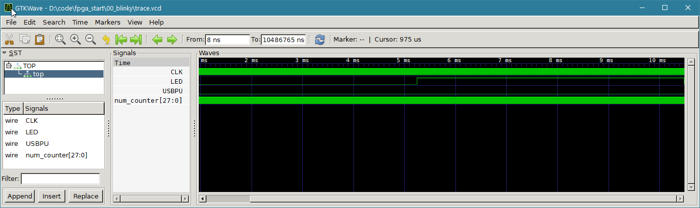 Zoomed out view of waveform