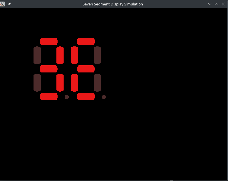 Daisy Chained Seven Segment Simulation