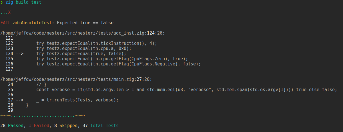 Error stack trace example